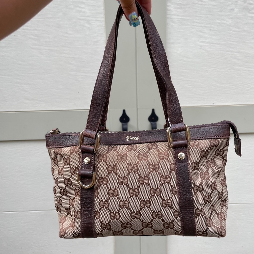 Gucci mini abbey canvas bag